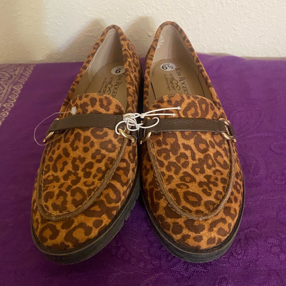 Kim Rogers Leopard Print Loafers